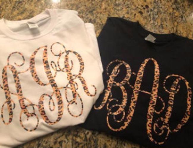 Leopard Print Monogram Shirt T-Shirt – Lily B's Boutique
