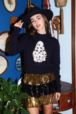 Bootastic Sequin Starry Ghost Sweater (Peach Love California)