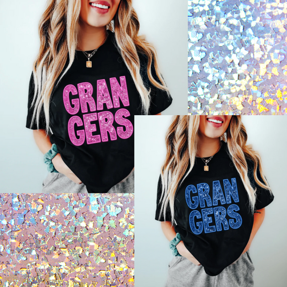Faux Sequin Embroidered Grangers Shirt