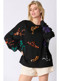 Spooky Silly Sassy Sequin Oversized Sweater