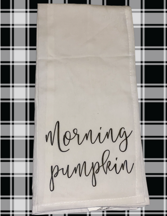 Morning Pumpkin Dishtowel