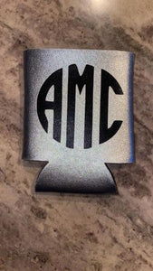 Monogram Metallic Can Holder - Silver