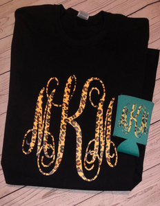 Leopard Print Monogram Shirt T-Shirt – Lily B's Boutique