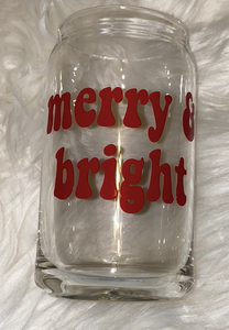 Merry and Bright Glass Mug