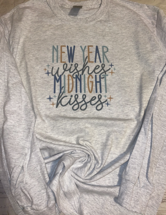 New Year Wishes and Midnight Kisses Shirt (Design #2)