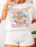 Retro Keep Calm and Dream on Graphic Tee